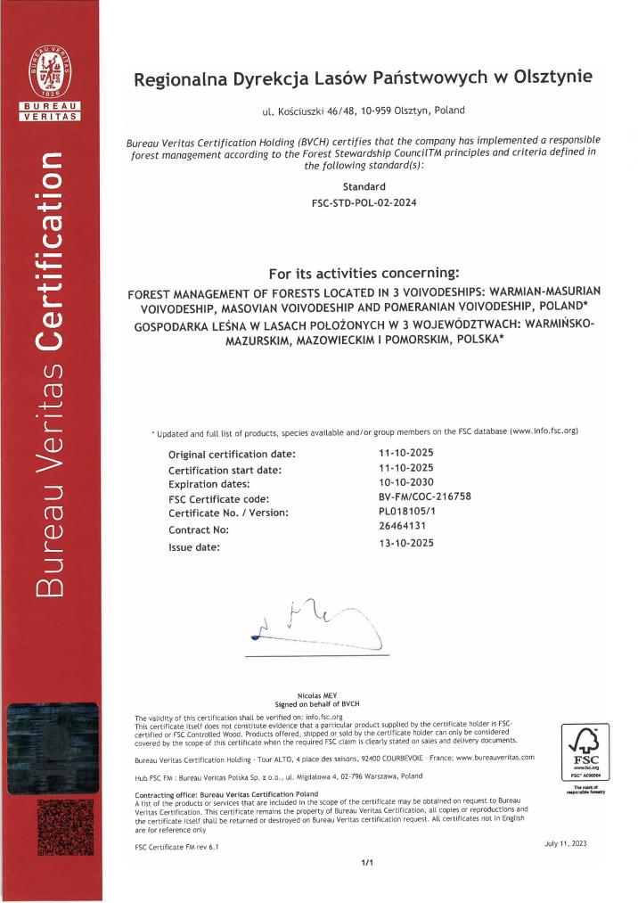 CERTYFIKAT FSC